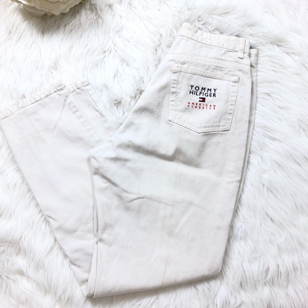 Vintage Tommy Hilfiger High Waisted White Jeans